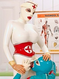 Super curvy latex babes go wild and crazy..